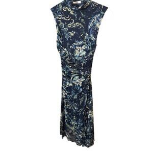 215 Fuzzi Made in Italy Abstract Print Mesh Maxi Dress Women’s Small